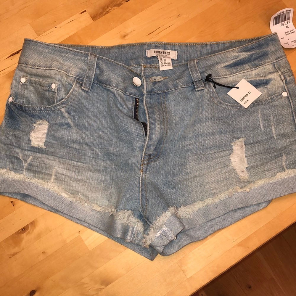 Forever 21 ripped denim shorts